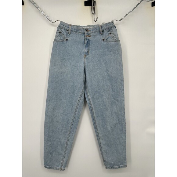 Vintage Y2K 90s Mom jeans High Waisted Zena Jean Ultra Light Wash Size 11/30 - Picture 2 of 15